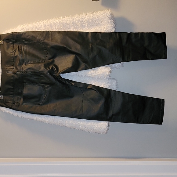 Black Faux Leather Pants - Picture 2 of 4